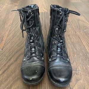 G by Guess Women's Black Lace-Up Boots